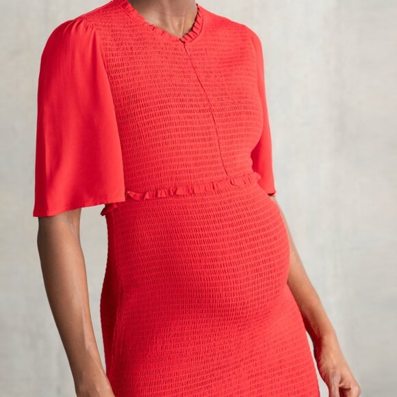 Seraphine Shirred Maternity-To-Nursing Maxi Dress - Picture 2 of 7